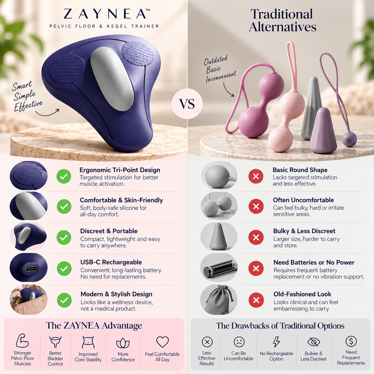 Zaynea™ Pelvic Floor & Kegel Trainer