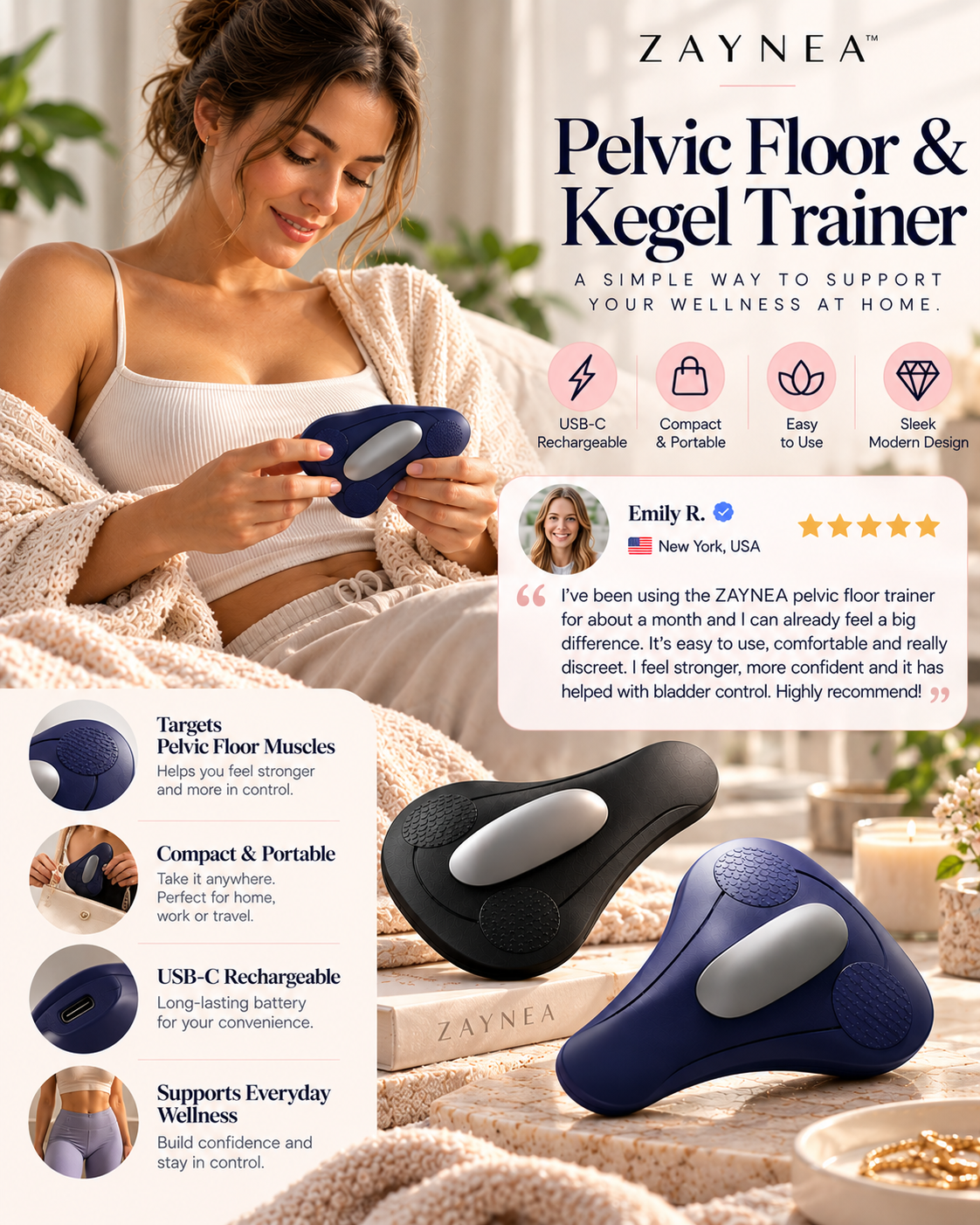 Zaynea™ Pelvic Floor & Kegel Trainer